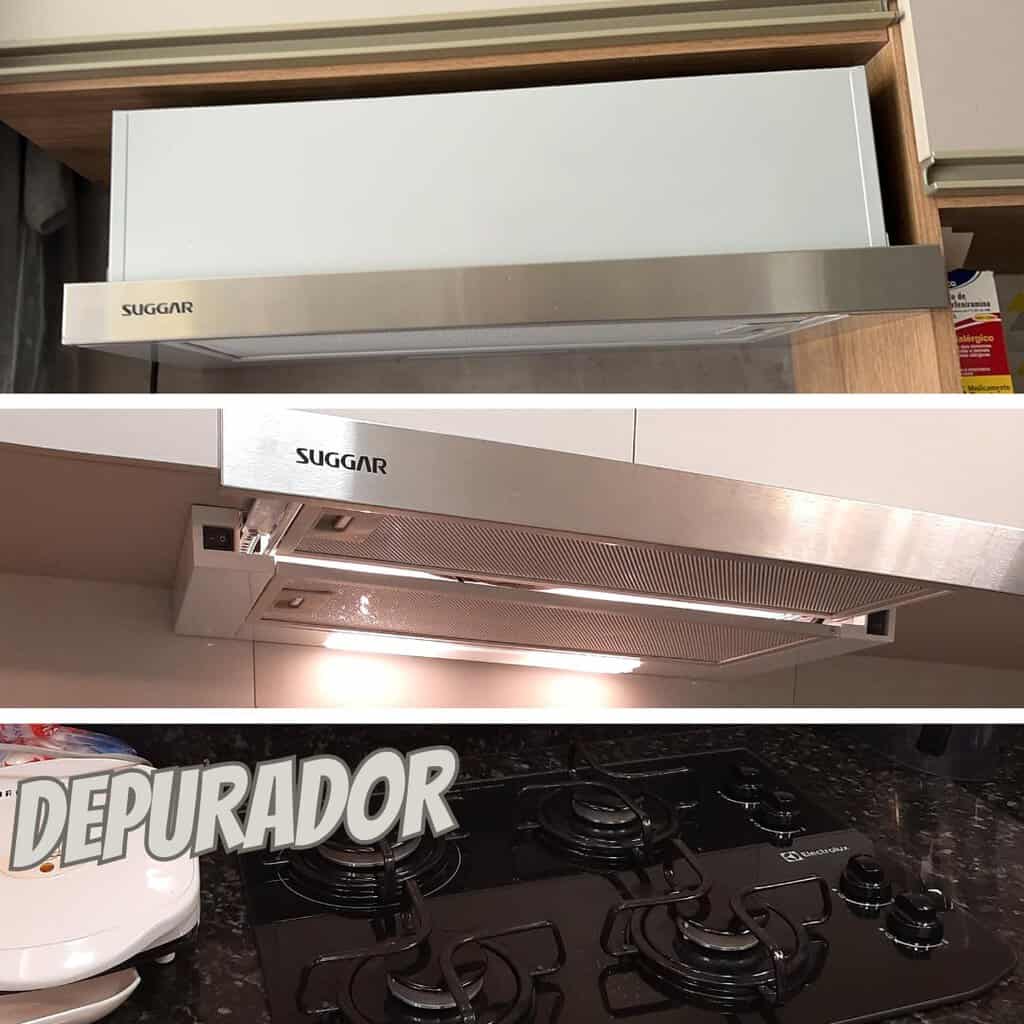 SUGGAR DEPURADOR DE AR SLIM DE EMBUTIR 60CM INOX 220V DE62IX