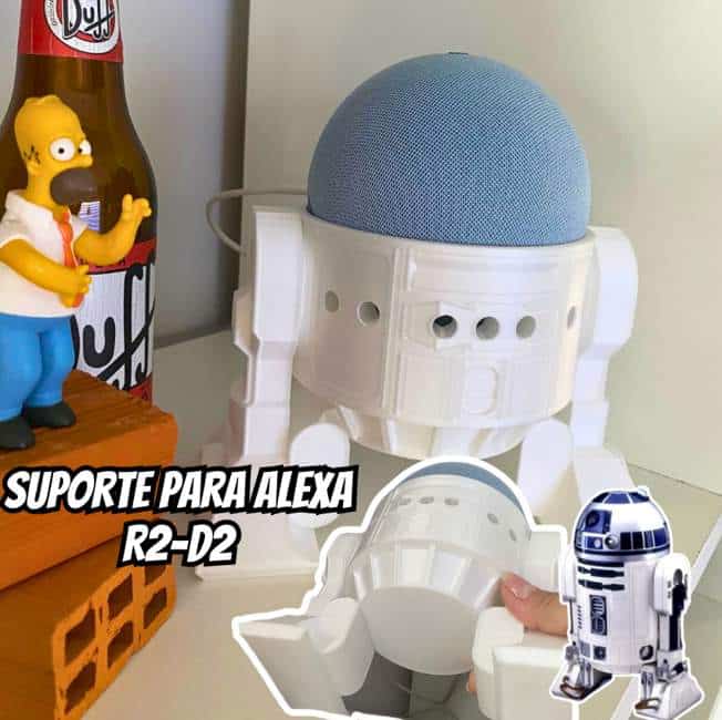 Suporte Para Alexa Echo Dot 5 De Mesa - R2-D2 Star Wars