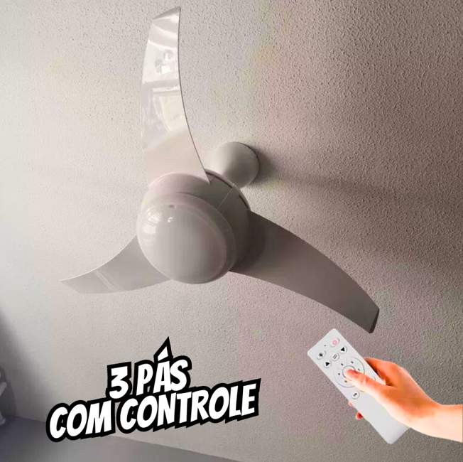 Ventilador De Teto Ventisol Vortice Com Controle 3p Branco