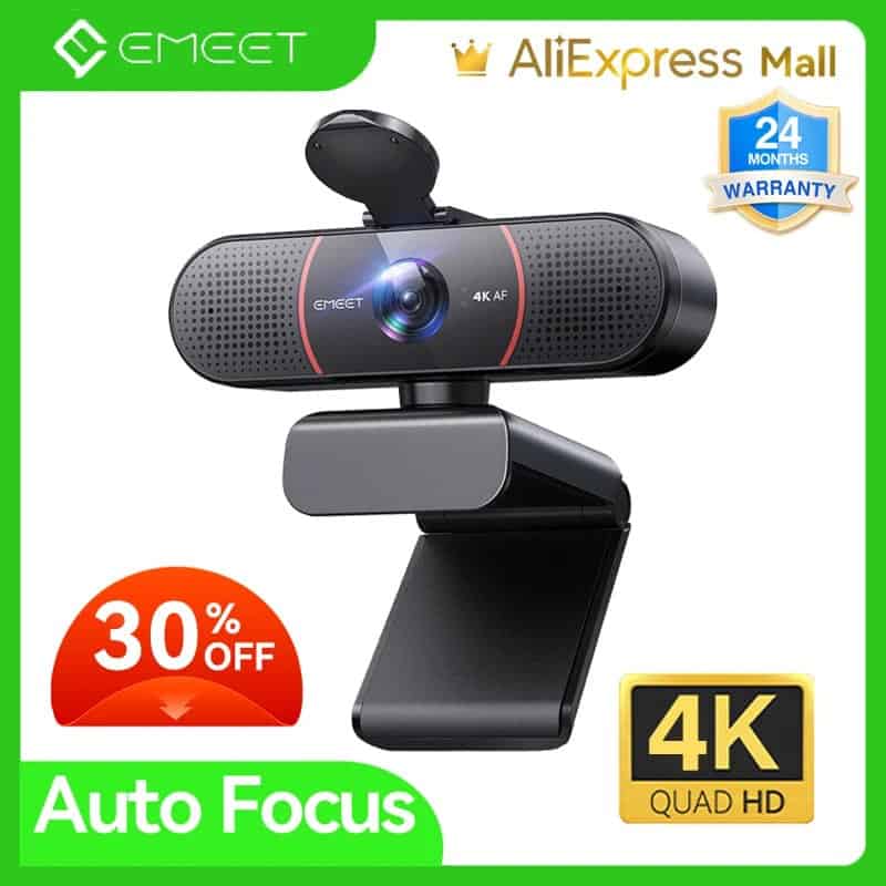 Webcam Emeet 4K C960, Foco Automático