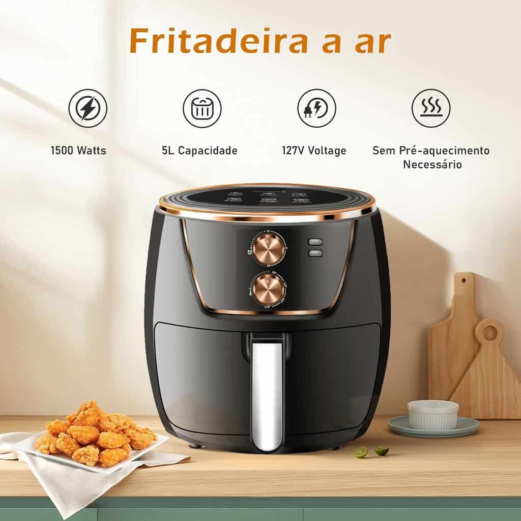 Air Fryer, Fritadeira sem Óleo, Fritadeira de Ar Grande Capacidade,1500W, 127V (WKK-002)