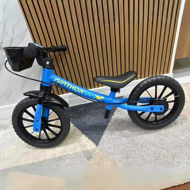 Bicicleta Infantil Sem Pedal Equilíbrio Balance Azul Nathor