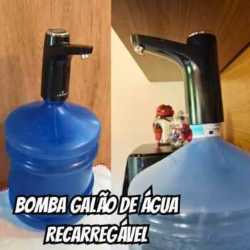 Bomba Galão De Água Recarregável Dispenser Bivolt Usb