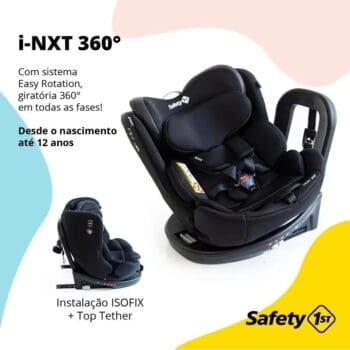 Cadeirinha i-NXT 360°, 0 a 36kg, com Giro 360° e Isofix, Safety 1st, Cinza