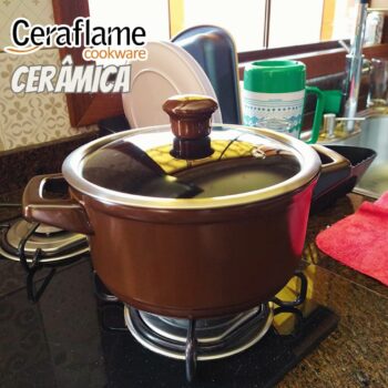 Ceraflame Caçarola de Cerâmica Duo 20cm 2,5 Litros Preto