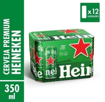 Cerveja Heineken Lata 350ml 12 Unidades - Lager Puro Malte