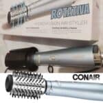 Conair, Escova Rotativa, Secadora, Modeladora e Alisadora, 550W, Hot Air Hydro-Fusion, 220V - Azul Claro