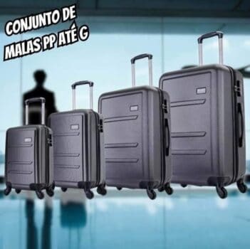 Conjunto Malas Viagem Pp, P, M E G Montreal Swiss Move Preta Cor Preto