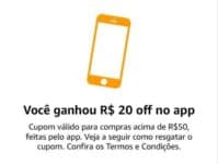 Cupom Amazon R$20 OFF - Primeira Compra no APP