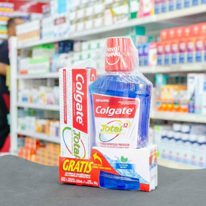 Enxaguante Bucal Colgate Total 12 Clean Mint 500ml Promo Grátis 1 Total 12 90g