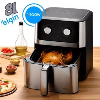 Fritadeira Elétrica Chrome Fry Inox Elgin 8l Airfryer 110v