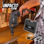 Furadeira e Parafusadeira de Impacto Wap 700W com Maleta 12 Peças WF 700K10