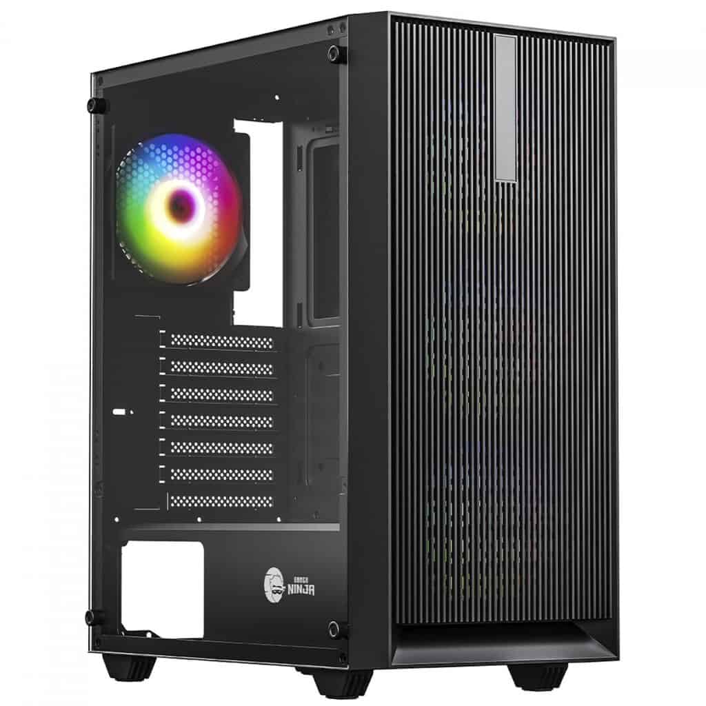 Gabinete Gamer Ninja Air X, Mid Tower Vidro Temperado 4 Fans