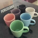 Jogo 6 Xícara Caneca Tulipa Lisa Porcelana Colorida - Mundo Da Porcelana