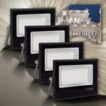 Kit 4 Refletor Led 100w Holofote Bivolt Prova Dagua Frio