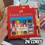 Lápis de Cor, Faber-Castell, Ecolápis Caras & Cores, 120124CC, 24 Cores + 3 Tons de Pele