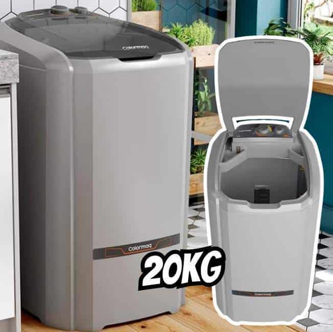 Máquina de lavar semi-automática Colormaq Ecomax LCS - 20kg prata 220 V