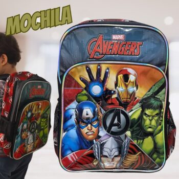 Mochila Infantil De Costas Avengers Luxcel