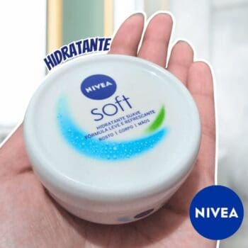 NIVEA Creme Hidratante Soft 97g - Hidratação suave e textura leve de rápida absorção que deixa sua pele macia e com sensação de refrescância