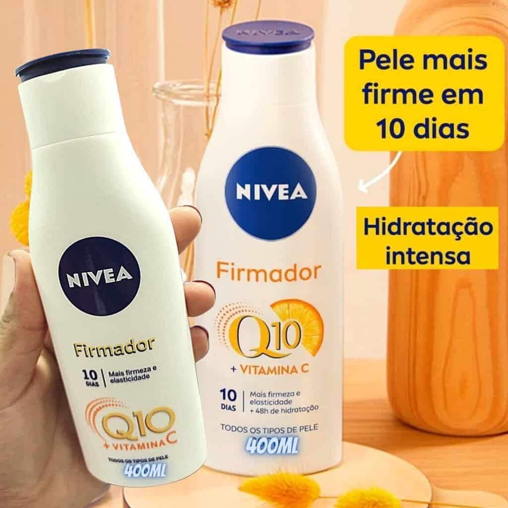 NIVEA Loção Hidratante Firmador Q10 + Vitamina C Todos os Tipos de Pele 400ml - Sua pele com mais firmeza e mais elasticidade em 10 dias, ainda hidratada e cheia de brilho, livre de flacidez