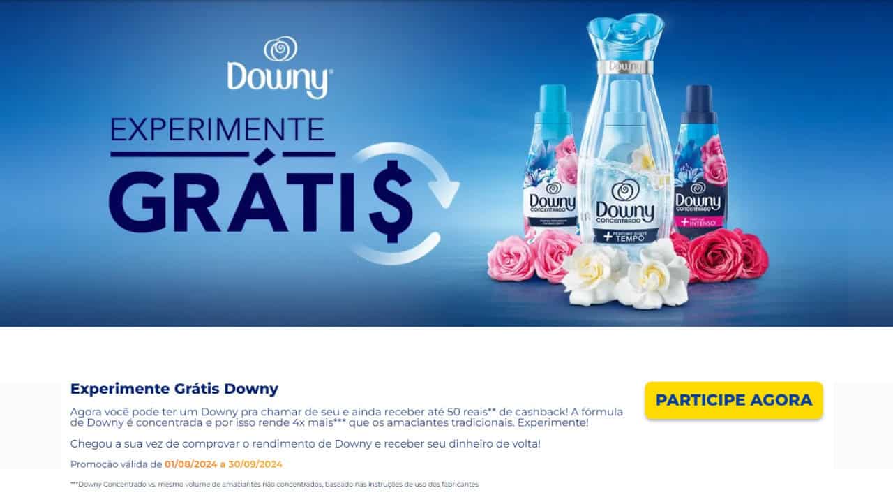 Nova Promoção de Reembolso: Receba R$50 de Volta Experimente Downy