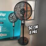 WAP Ventilador de Coluna 50cm FLOW TURBO, com Tecnologia Silenciosa e Econômica, 8 Pás e 3 Velocidades, 180W 127V