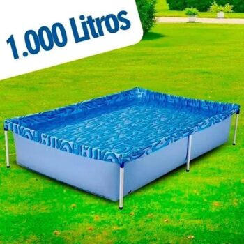 Piscina com Armação 1000 Litros 189 x 126 x 42 CM MOR