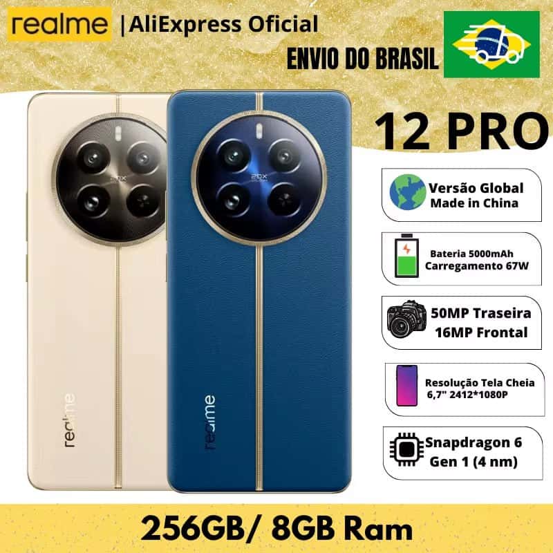 Realme 12 Pro 5G - Estoque no Brasil