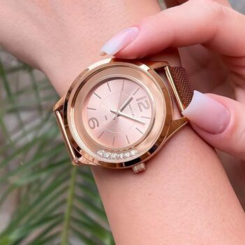 Relogio De Pulso Feminino Lince Rose Gold Lrr4711lr2rx Cor da correia Rose/Gold