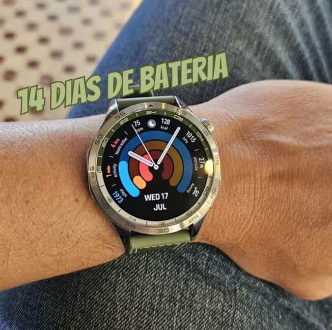 Smartwatch, Huawei, Watch Gt 4 46mm,design Geométrico, Verde Caixa Preto