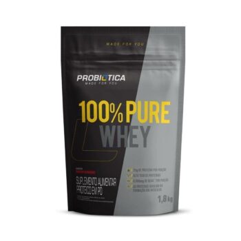 100% Pure Whey Refil 1,8 Kg - Probiótica Sabor Morango