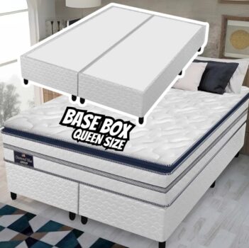 Base Cama Box Queen Gazin Bipartido 27x158x198cm - Diamond Blue