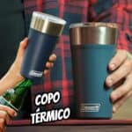 Copo Térmico De Cerveja 600 ml c/ Tampa Azul - Coleman