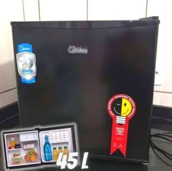 Frigobar Midea Compact 45 Litros Black Edition Cor Preto