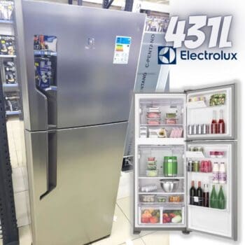 Geladeira Electrolux TF55S Frost Free Inox com Prateleira Reversível Platinum - 431 litros