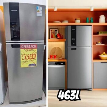 Geladeira/Refrigerador Brastemp Frost Free Duplex – Prata 463L BRM55FK