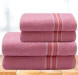 Jogo de Toalhas Camesa Algodão e Poliéster - Nacional Twist Rosa Bebê 4 Peças