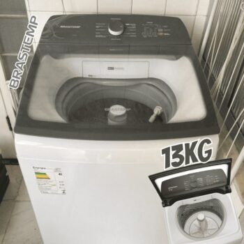 Lavadora de Roupas Brastemp 13kg Cesto Inox - 12 Programas de Lavagem Branca BWK13