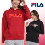 Moletom Fila Comfort Letter Capuz Feminino