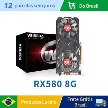 Placa de vídeo VEINEDA AMD RX580 8GB - ESTOQUE NO BRASIL