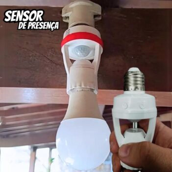 Sensor de Presença com Soquete para Lâmpada E27 - GoldenSky
