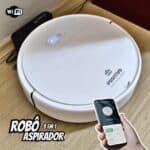 Smart Robô Aspirador Wi-Fi PRA100 Positivo Casa Inteligente, 3 em 1, Varre, Aspira e Passa Pano