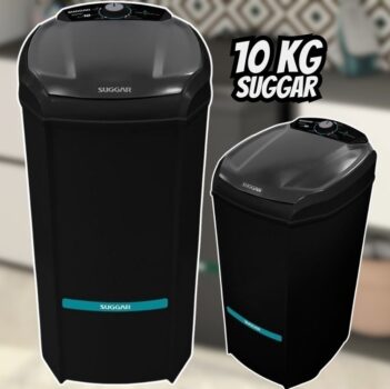 SUGGAR LAVADORA DE ROUPAS LAVAMAX ECO 10KG 220V PRETA LE1022PT
