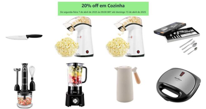 20% Off em itens de cozinha - Amazon