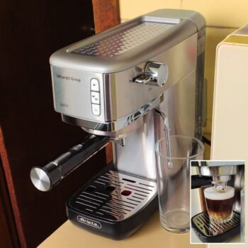 Ariete 1380, Máquina de Café Expresso Slim Metal, compatível com café moído e saches, 1300 W, capacidade de 1,1 L, pressão de 15 bar, dispositivo para Cappuccino - 127V