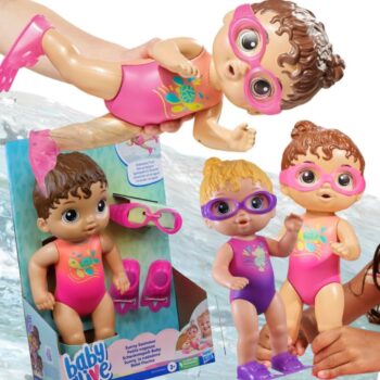 Baby Alive Boneca Sunny Swimmer - Cabelos Loiros Boneca de 25 cm em plástico com acessórios - Brinquedo para meninas e meninos a partir de 3 anos