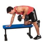 Banco Fixo Polimet 246 - Residencial Azul e Preto