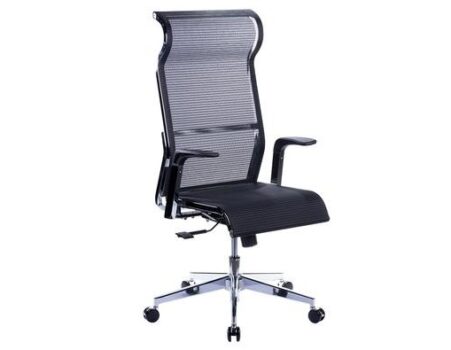 Cadeira Office Husky 500, Preto, Encosto de Cabeça Fixo, Encosto Ajustável com 3 Níveis, Base em Aço Cromado - HTCD010