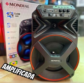 Caixa De Som Amplificada Bluetooth 250w Cm250 Cor Preto Mondial Bivolt