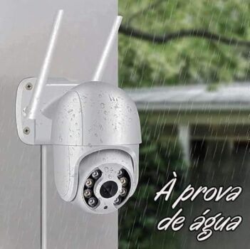 Câmera Externa Wi-Fi Smart Camera Ip Prova D'água Infravermelho Hd ABQ-A8 Branco Sem cartão
